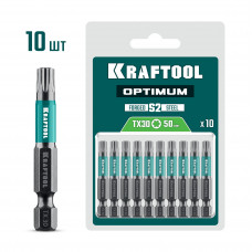 Биты KRAFTOOL TX30, 50мм, 10шт 26126-30-50-10