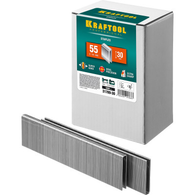 Скобы KRAFTOOL тип 55/30мм/5000шт 31789-30