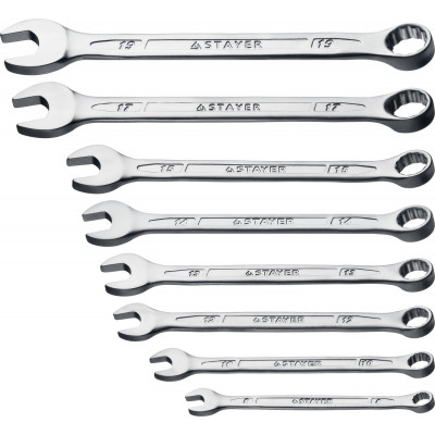 Набор комбинированных ключей STAYER 8шт, 8-19мм 27085-H8_z01