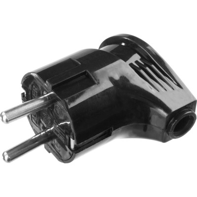 Вилка угловая STAYER MAXElectro черная, 16А/220В 55161-B