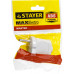 Вилка прямая STAYER MAXElectro белая, 6А/220В 55150-W