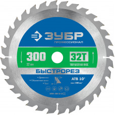 Пильный диск по дереву ЗУБР Быстрорез 300x32мм;32Т 36901-300-32-32_z01