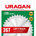 Пильный диск по дереву URAGAN Optima 230х32/30мм;36Т 36801-230-32-36_z01