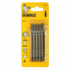 Пилка для лобзика по дереву DeWalt T144D (шаг 4мм, 100мм, 5шт) DT2166