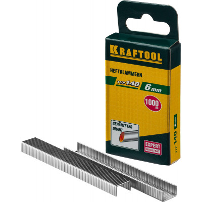 Скобы KRAFTOOL тип 140/6мм/1000шт 31680-06