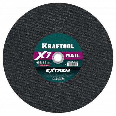 Круг отрезной по ж/д рельсам KRAFTOOL 400x4x25.4мм 36258-400-4.0