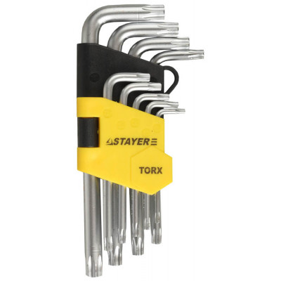 Набор имбусовых ключей STAYER TORX Т10-Т50, 9шт 2743-H9