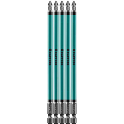 Биты KRAFTOOL PZ2, 150мм, 5шт 26124-2-150-5