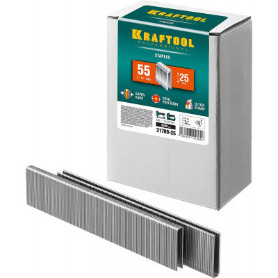 Скобы KRAFTOOL тип 55/25мм/5000шт 31789-25