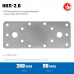 Крепежная нержавеющая пластина ЗУБР НКП-2.0 200x90x2мм 310636-200