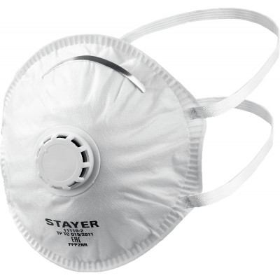 Фильтрующая полумаска STAYER (FFP2, с клапаном) 11110-2_z01