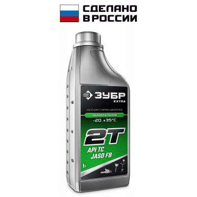 Минеральное масло для 2-тактных двигателей ЗУБР 1л 70600-1