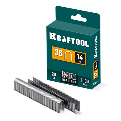 Скобы кабельные KRAFTOOL тип 36/14мм/1000шт 31636-14