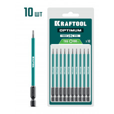 Биты KRAFTOOL TX6, 100мм, 10шт 26126-6-100-S10