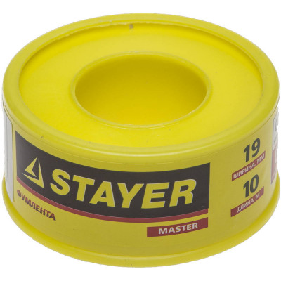 Фумлента STAYER 0.075ммx19ммx10м, 0.40г/см3 12360-19-040