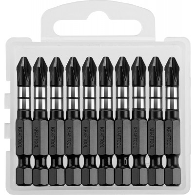 Биты KRAFTOOL PH2, 50мм, 10шт 26191-2-50-S10