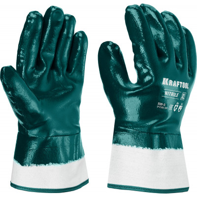 Перчатки с нитриловым обливом KRAFTOOL HYKRAFT XL 11288-XL