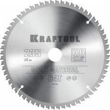 Пильный диск по алюминию KRAFTOOL Multi Material 235х30мм;64Т 36953-235-30
