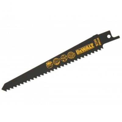Полотно для сабельной пилы по дереву DeWalt S611D 152мм, 5шт DT2362
