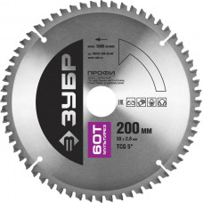 Пильный диск по алюминию ЗУБР 200x30мм;60T 36853-200-30-60