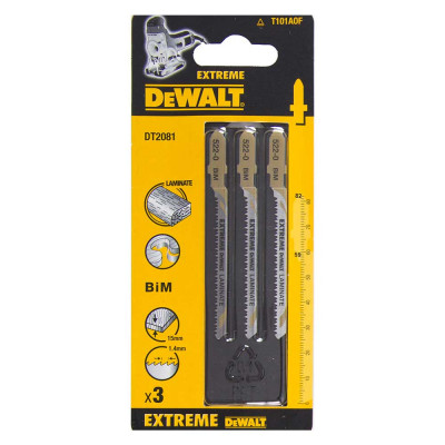 Пилка по ламинату DeWalt T101AOF (шаг 1.4мм, 82мм, 3шт) DT2081