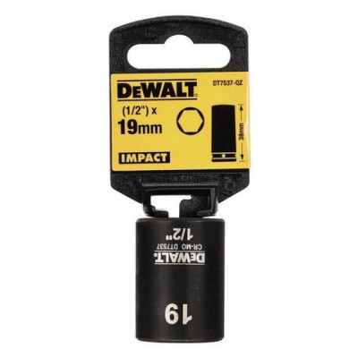 Головка торцовая ударная DeWalt 1/2";19мм DT7537