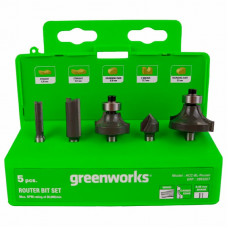 Набор фрез по дереву Greenworks 5шт 2953207