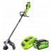 Триммер аккумуляторный Greenworks GD40BCBK4 (40В, 4Ач) 2105707UB
