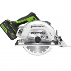 Пила дисковая аккумуляторная Greenworks GD24CS (24В, 5Ач) 1500907CUG