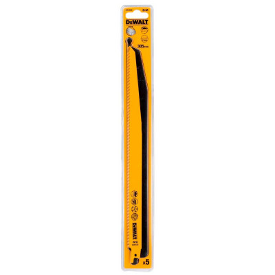 Полотно для сабельной пилы по дереву DeWalt S1411DF 305мм, 5шт DT2350