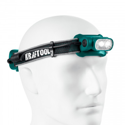 Аккумуляторный налобный фонарь KRAFTOOL KH-10 56452