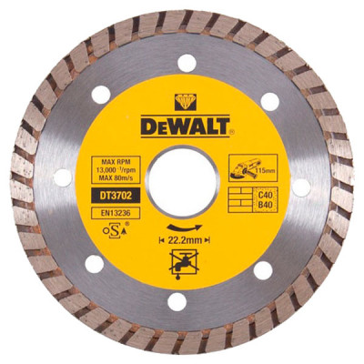Диск алмазный DeWalt Turbo 115x22.2мм DT3702