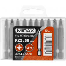 Биты MIRAX PZ2, 50мм, 10шт 26254-2-50-10