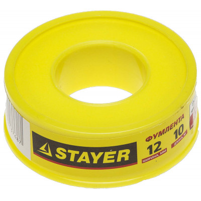 Фумлента STAYER 0.075ммx12ммx10м, 0.40г/см3 12360-12-040