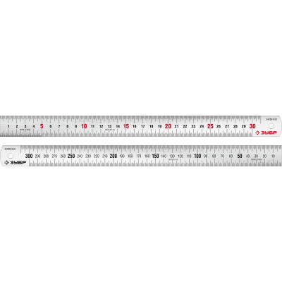 Нержавеющая линейка ЗУБР Про-30 0,3м 34280-030