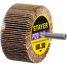 Шлифовальный лепестковый круг STAYER 60x30мм, P120 36608-120