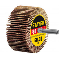 Шлифовальный лепестковый круг STAYER 60x30мм, P60 36608-060