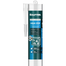 Стекольный силиконовый герметик KRAFTOOL Aqua stop черный, 300мл 41256-4