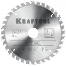 Пильный диск по дереву KRAFTOOL Optima 190х30мм;36Т 36951-190-30