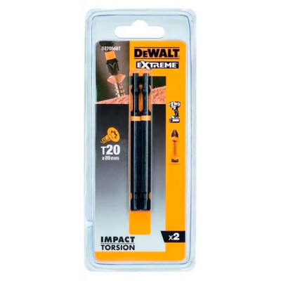 Биты DeWalt T20, 85мм, 2шт DT70568T