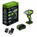 Гайковерт аккумуляторный Greenworks GD24IW400 (24В, 4Ач) 3802907CUB