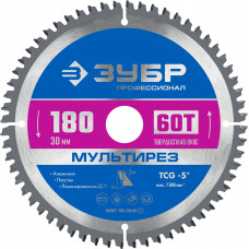 Пильный диск по алюминию ЗУБР Мультирез 180x30мм;60Т 36907-180-30-60_z01