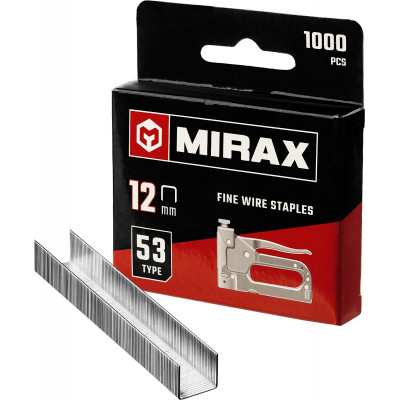 Скобы MIRAX тип 53/12мм/1000шт 3153-12