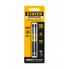 Биты STAYER PH2, 100мм, 2шт 26231-2-100-2