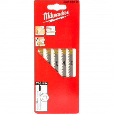 Пилка для лобзика Milwaukee T301CD (шаг 3мм, 105мм, 5шт) 4932399306