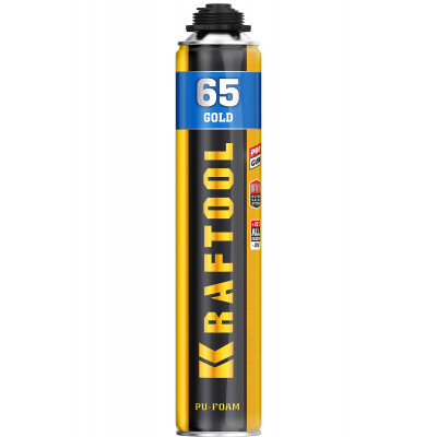 Монтажная пена KRAFTOOL GOLD 65 пистолетная, 850мл 41194