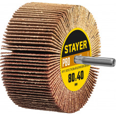 Шлифовальный лепестковый круг STAYER 80х40мм, P80 36609-080