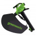 Воздуходувка-пылесос аккумуляторная Greenworks GD40BVIIK4 (40В, 4Ач) 2406907UB