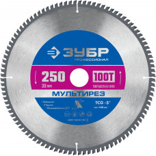 Пильный диск по алюминию ЗУБР Мультирез 250x30мм;100Т 36907-250-30-100_z01