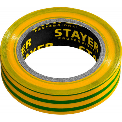 Изолента STAYER PROTECT-10 (ПВХ, 15ммx10м, желто-зеленая) 12291-S
